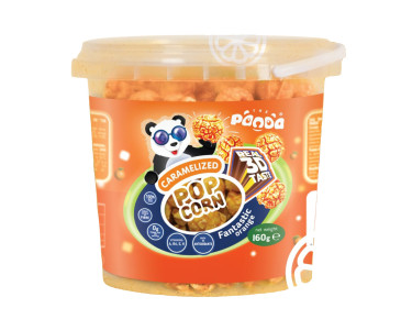 Попкорн Карамел. Відро Апельсин 160 г ТМ Panda купити